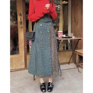 Green Lace Maxi Skirt, Womens Size XS